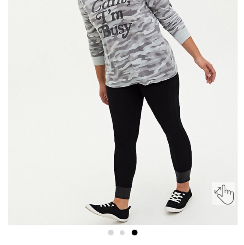 Torrid Premium Leggings with Faux Leather Cuff